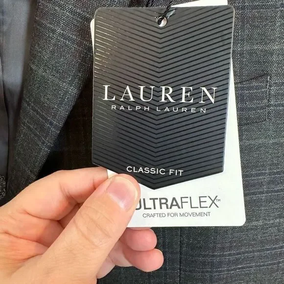 NWT Lauren Ralph Lauren Men's Plaid Lexington Classic Fit Sport Coat Size 42L - Picture 7 of 10